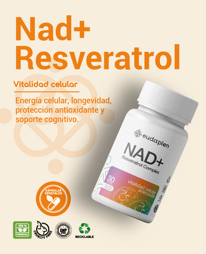 [BR24015] NAD + Resveratrol - x 30 capsulas vegetales