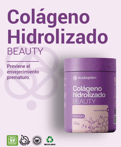 [BR24023] COLAGENO HIDROLIZADO BEAUTY - sabor Frutos Rojos x 250gs