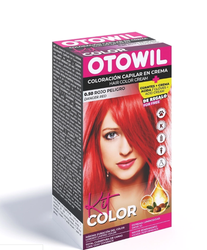 [BR17004] TINTURA Kit Color - Coloración + Oxidante 20 vol + Puntitas Fashion + Tutti Cana + Guantes