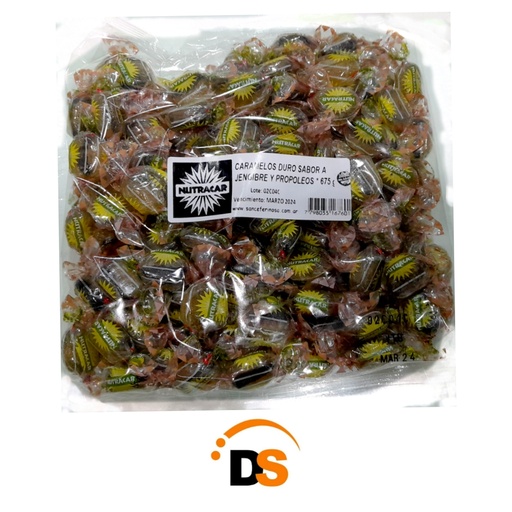 [BR25034] Caramelos Nutracar  - Miel, Jengibre, Limon y Vit C  x 675 gr