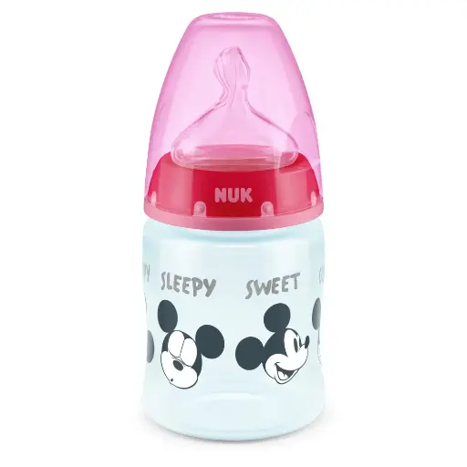 [DF.NUK 10743995a] Mamadera FC+ 150 ml Cont de Temp MICKEY MOUSE Roja