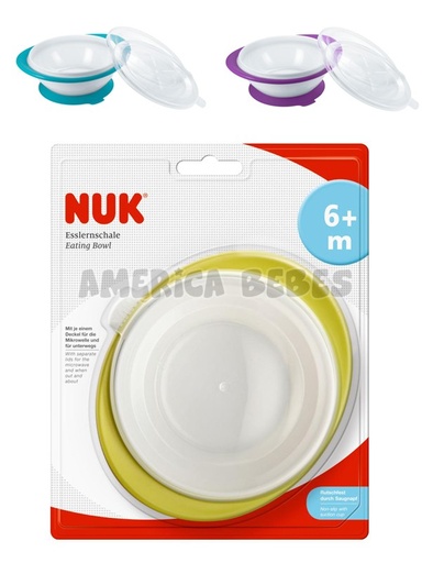 [DF.NUK 10255192] Bowl con 2 tapas - Colores Surtidos