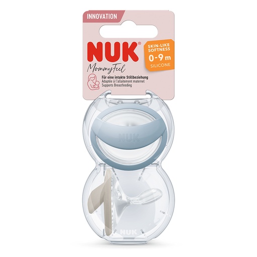 [DF.NUK 10730918] Set de 2 Chup. MommyFeel 0-9 meses Celeste/Gris