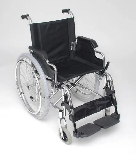 [DF.SIL S3007] Silla de ruedas de aluminio, con ruedas traseras inflables