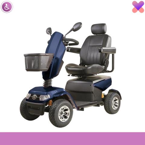 [DF.SIL SM300] Scooter Heavy Duty de 4 Ruedas Azul
