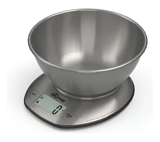 [DF.SIL BC304] Balanza Electrónica de Cocina con Recipiente Inoxidable hasta 3 Kg