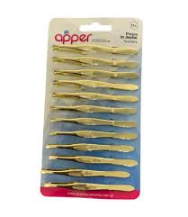 [DF.TA  A409] Pinza de depilar dorada x 12 un.