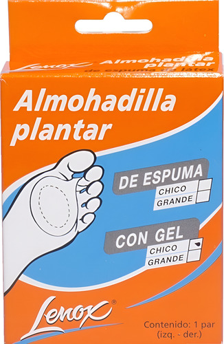 [DF.LE 8133] ALMOHADILLA PLANTAR LÁTEX C/ AGREGADO DE GEL (1 PAR), tamaño chico