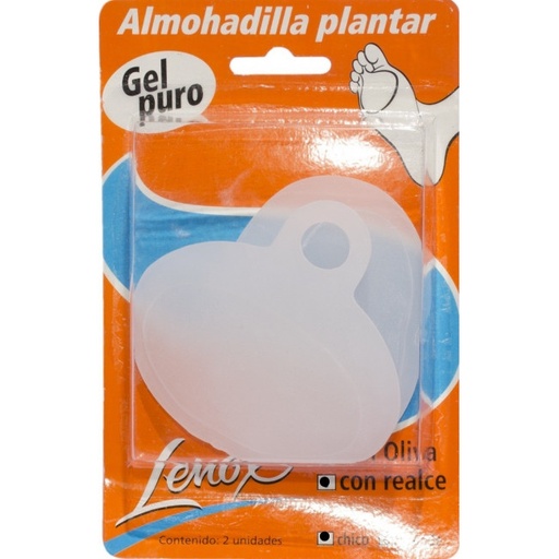 [DF.LE 8201] ALMOHADILLA PLANTAR CON REALCE - mayor amortiguacion. Blister x 2 unidades, tamaño chico