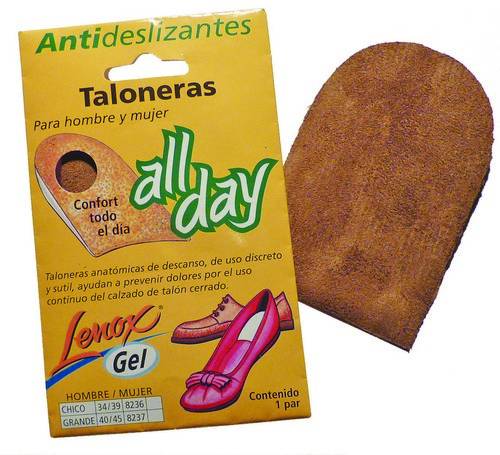 [DF.LE 8236] Taloneras ALL DAY (De gel, gamuzadas para confort). 1 PAR. Tamaño chico